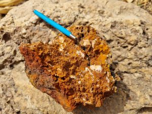 Fe Ox Rich Breccia From Mbe Adjacent To High Gold In Soil Anomaly