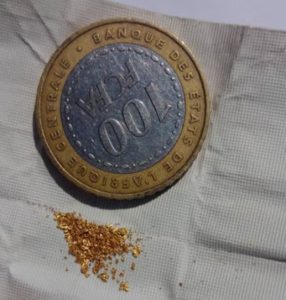 Gold Retrieved From Alluvial Pits At Ndom Licence