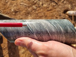 Micro Scale Fractures Reflecting Regional Structures. Sulphide Mineralisation At Structural Intersections Bbdd004 March 2021