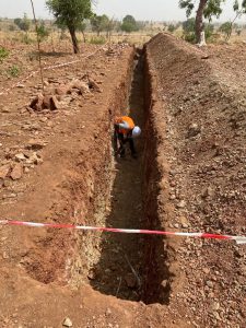Trenching At Wapouze Preparing For Mapping And Sampling